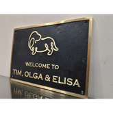 Black finish brass plates engraving, custom sizes available
